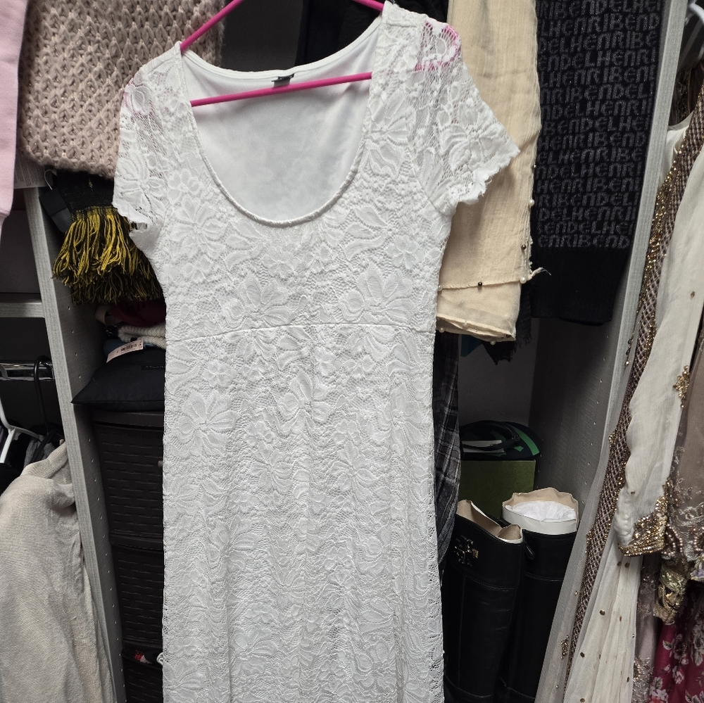 White lace dress